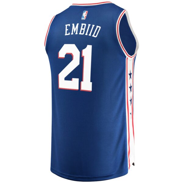 Joel Embiid Philadelphia 76ers Fanatics Fast Break Replica Team Color Player Jersey Royal - Icon Edition - Image 4