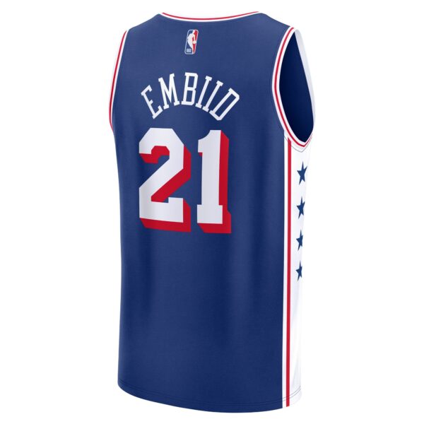 Joel Embiid Philadelphia 76ers Fanatics Youth Fast Break Replica Player Jersey - Icon Edition - Royal - Image 4