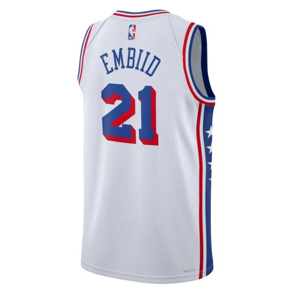 Joel Embiid Philadelphia 76ers Nike Unisex Swingman Jersey - Association Edition - White - Image 4