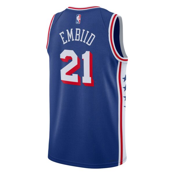 Joel Embiid Philadelphia 76ers Nike Youth Swingman Jersey - Icon Edition - Royal - Image 4