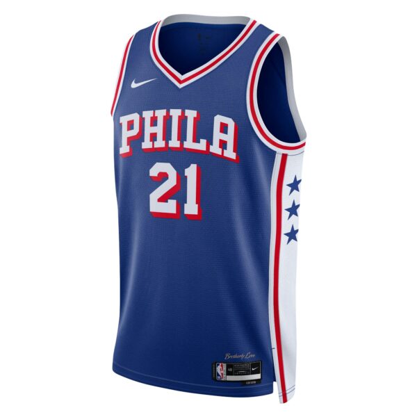Joel Embiid Philadelphia 76ers Nike Youth Swingman Jersey - Icon Edition - Royal - Image 3