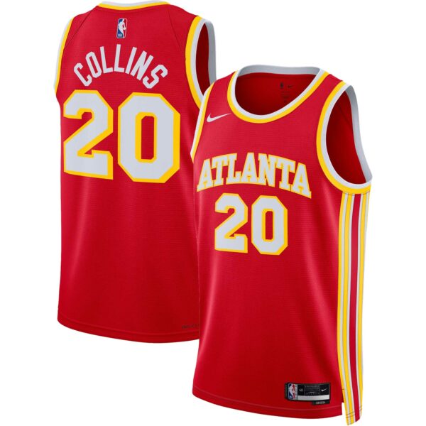 John Collins Atlanta Hawks Nike Unisex Swingman Jersey - Icon Edition - Red - Image 2