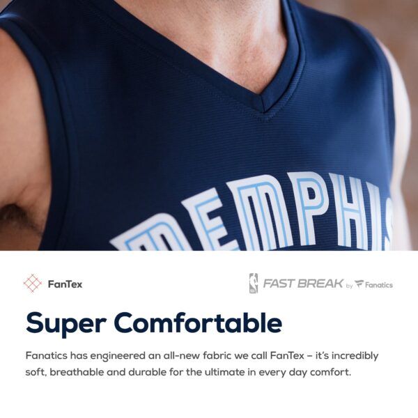 John Konchar Memphis Grizzlies Fanatics Fast Break Replica Jersey Navy - Icon Edition - Image 7
