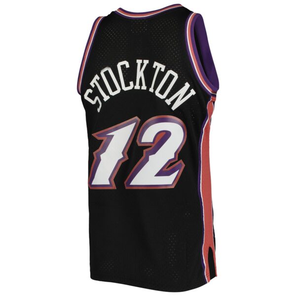 John Stockton Utah Jazz Mitchell & Ness 1998/99 Hardwood Classics Swingman Jersey - Black - Image 4