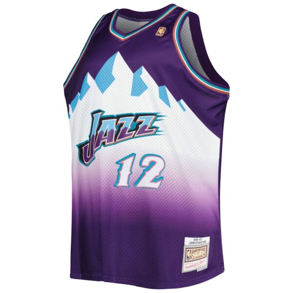 John Stockton Utah Jazz Mitchell & Ness Big & Tall Hardwood Classics 1996/97 Swingman Jersey - Purple - Image 3