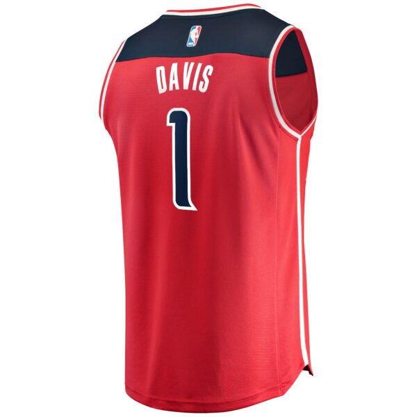Johnny Davis Washington Wizards Fanatics Youth Fast Break Replica Jersey - Icon Edition - Red - Image 4