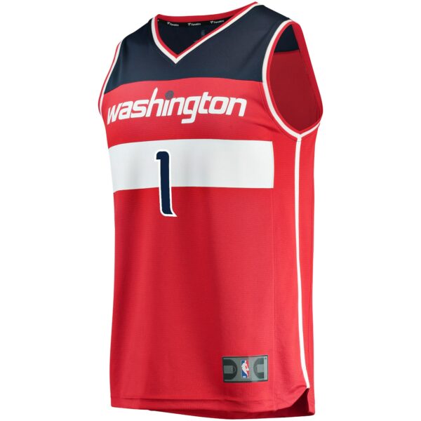 Johnny Davis Washington Wizards Fanatics Youth Fast Break Replica Jersey - Icon Edition - Red - Image 3