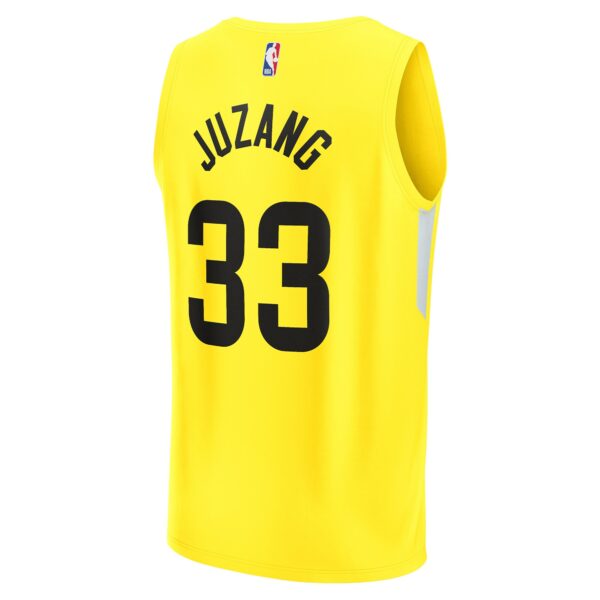 Johnny Juzang Utah Jazz Fanatics Fast Break Replica Player Jersey - Icon Edition - Yellow - Image 4