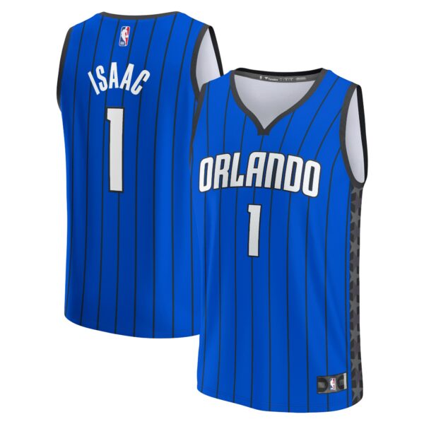 Jonathan Isaac Orlando Magic Fanatics Fast Break Replica Player Jersey - Statement Edition - Blue - Image 2