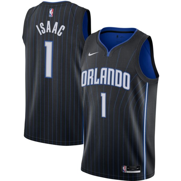 Jonathan Isaac Orlando Magic Nike Swingman Jersey - Black - Icon Edition - Image 2