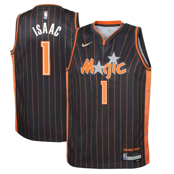 Jonathan Isaac Orlando Magic Nike Youth Swingman Jersey - City Edition - Anthracite - Image 2