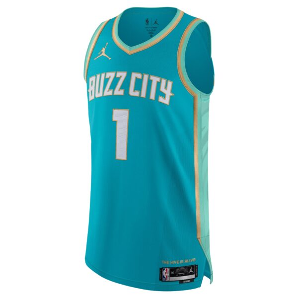 Jordan Brand LaMelo Ball Charlotte Hornets  Authentic Jersey - City Edition - Teal - Image 3