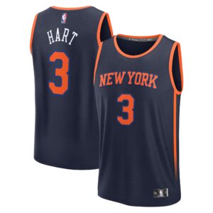 Josh Hart New York Knicks Fanatics Fast Break Replica Player Jersey - Statement Edition - Navy