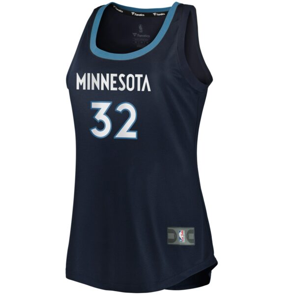 Karl-Anthony Towns Minnesota Timberwolves Fanatics Women's Fast Break Tank Jersey - Icon Edition - Navy - Image 3