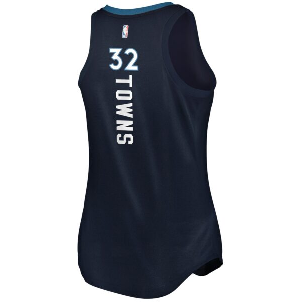 Karl-Anthony Towns Minnesota Timberwolves Fanatics Women's Fast Break Tank Jersey - Icon Edition - Navy - Image 5