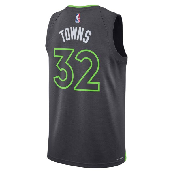 Karl-Anthony Towns Minnesota Timberwolves Jordan Brand Unisex Swingman Jersey - Statement Edition - Charcoal - Image 4