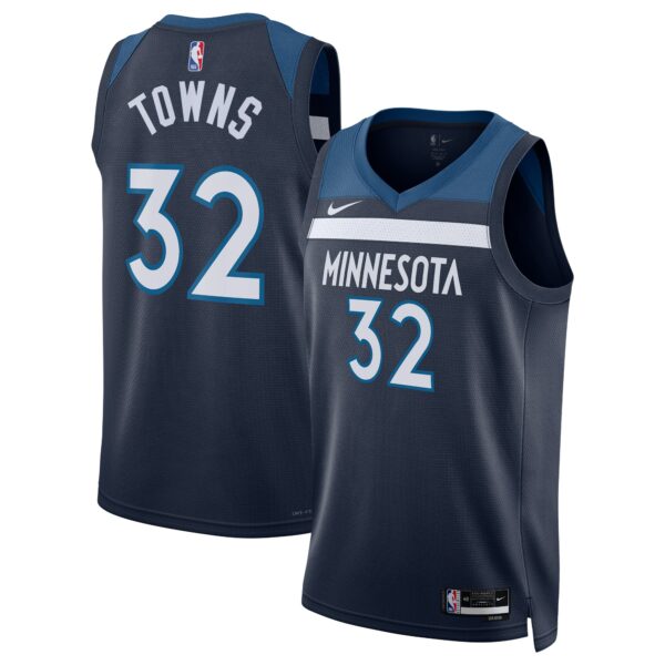 Karl-Anthony Towns Minnesota Timberwolves Nike Unisex Swingman Jersey - Icon Edition - Navy - Image 2