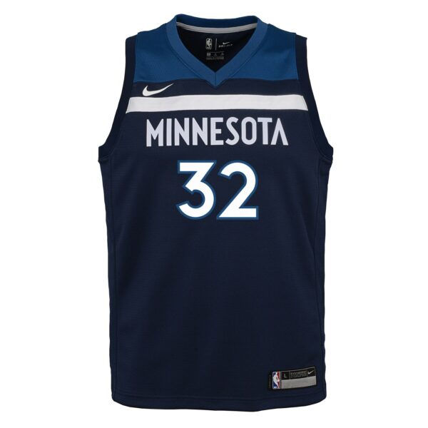 Karl-Anthony Towns Minnesota Timberwolves Nike Youth Swingman Jersey Navy - Icon Edition - Image 3