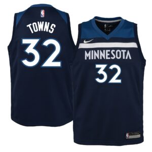 Karl-Anthony Towns Minnesota Timberwolves Nike Youth Swingman Jersey Navy - Icon Edition