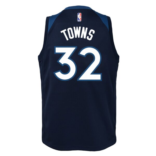 Karl-Anthony Towns Minnesota Timberwolves Nike Youth Swingman Jersey Navy - Icon Edition - Image 4