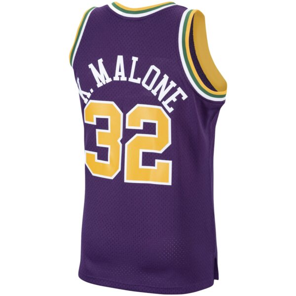 Karl Malone Utah Jazz Mitchell & Ness 1991/92 Hardwood Classics Swingman Jersey - Purple - Image 4