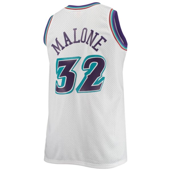 Karl Malone Utah Jazz Mitchell & Ness 1996/97 Big & Tall Hardwood Classics Swingman Jersey - White - Image 4