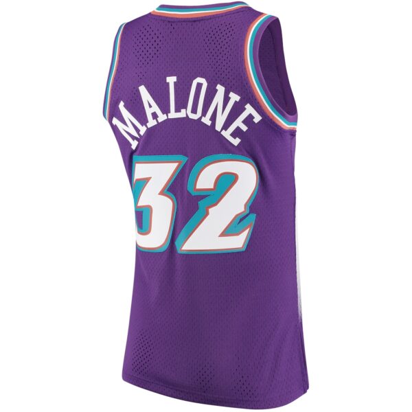 Karl Malone Utah Jazz Mitchell & Ness 1996/97 Hardwood Classics Swingman Jersey - Purple - Image 4