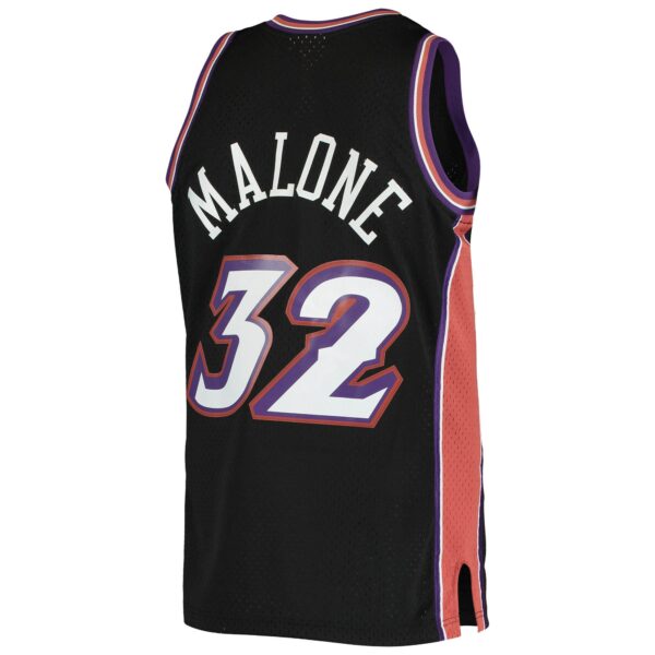 Karl Malone Utah Jazz Mitchell & Ness 2001/02 Hardwood Classics Swingman Jersey - Black - Image 4