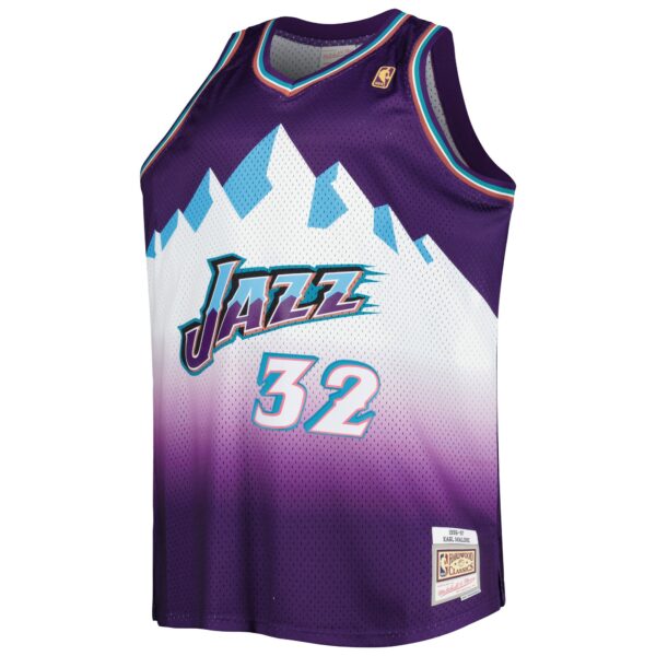 Karl Malone Utah Jazz Mitchell & Ness Big & Tall Hardwood Classics 1996/97 Swingman Jersey - Purple - Image 3