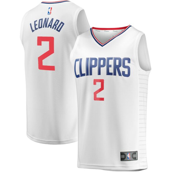 Kawhi Leonard LA Clippers Fanatics Fast Break Player Jersey - Association Edition - White - Image 2