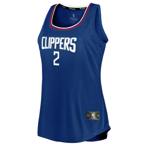 Kawhi Leonard LA Clippers Fanatics Women's Fast Break Player Movement Jersey Tank Top - Royal - Image 3