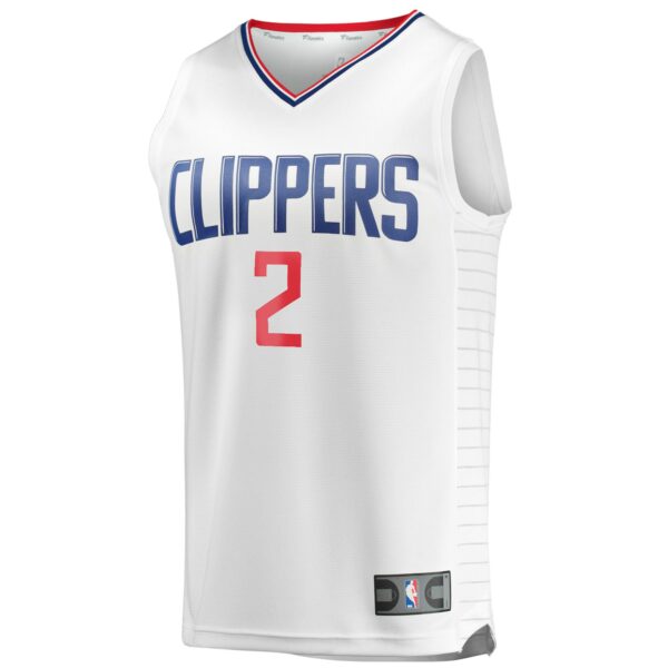 Kawhi Leonard LA Clippers Fanatics Youth 2020/21 Fast Break Player Jersey - White - Association Edition - Image 3