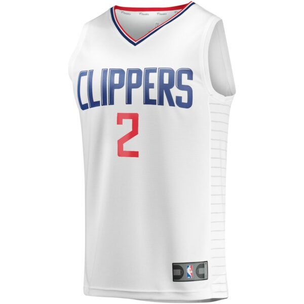 Kawhi Leonard LA Clippers Fanatics Youth Fast Break Player Jersey - Association Edition - White - Image 3