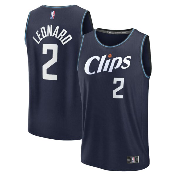 Kawhi Leonard LA Clippers Fanatics Youth  - Navy - City Edition - Image 2