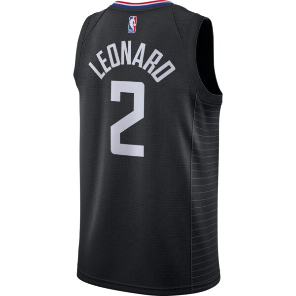 Kawhi Leonard LA Clippers Jordan Brand 2020/21 Swingman Jersey - Statement Edition - Black - Image 4