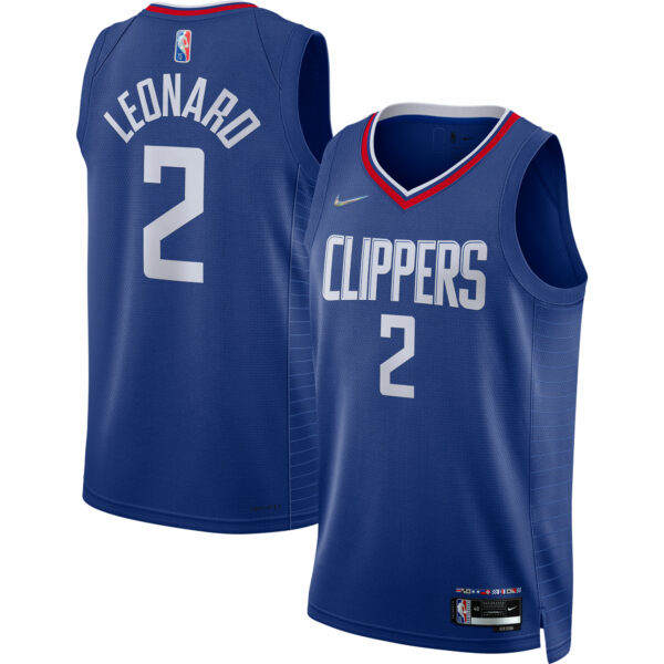 Kawhi Leonard LA Clippers Nike 2021/22 Diamond Swingman Jersey - Icon Edition - Royal - Image 2