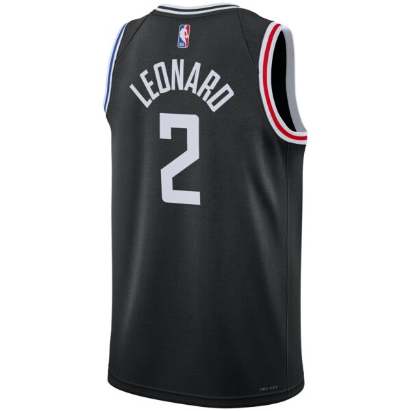 Kawhi Leonard LA Clippers Nike Unisex 2022/23 Swingman Jersey - City Edition - Black - Image 4