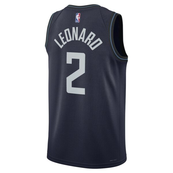 Kawhi Leonard LA Clippers Nike Unisex 2023/24 Swingman Jersey - Navy - City Edition - Image 4