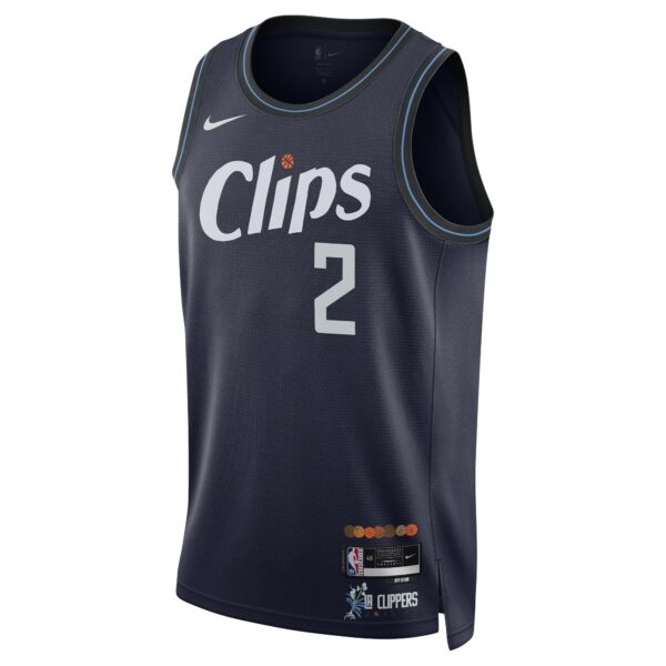 Kawhi Leonard LA Clippers Nike Unisex 2023/24 Swingman Jersey - Navy - City Edition - Image 3