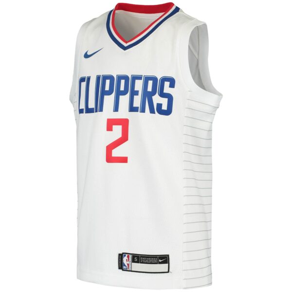 Kawhi Leonard LA Clippers Nike Youth 2020/21 Swingman Jersey - Association Edition - White - Image 3