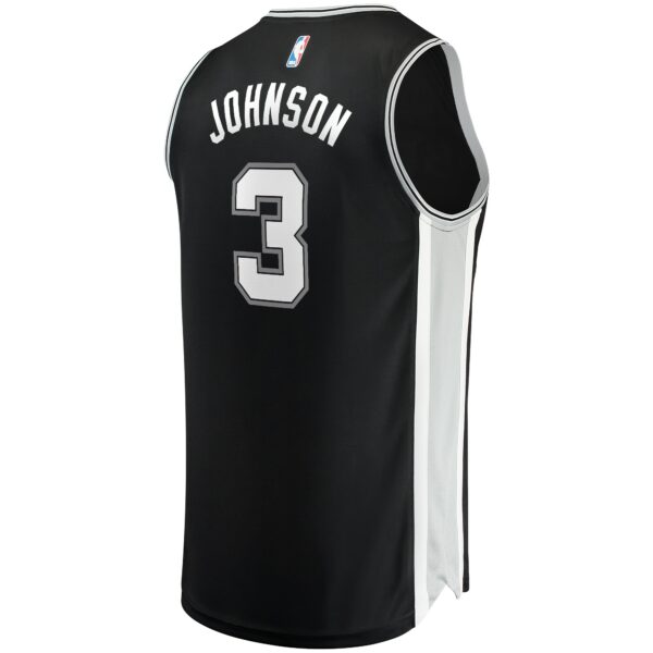 Keldon Johnson San Antonio Spurs Fanatics Fast Break Replica Jersey Black - Icon Edition - Image 4