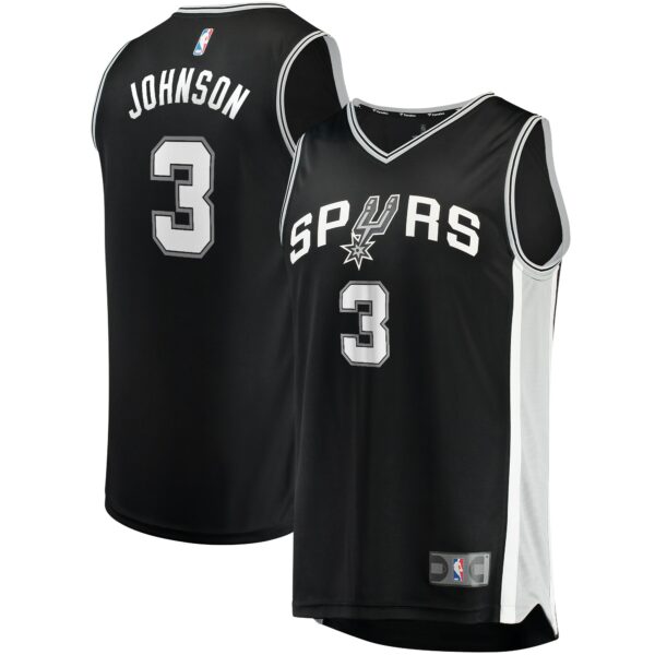 Keldon Johnson San Antonio Spurs Fanatics Fast Break Replica Jersey Black - Icon Edition - Image 2