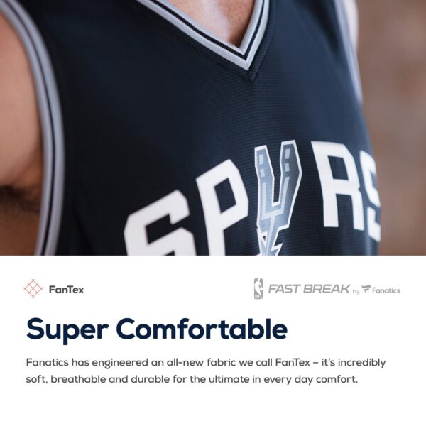 Keldon Johnson San Antonio Spurs Fanatics Fast Break Replica Jersey Black - Icon Edition - Image 7
