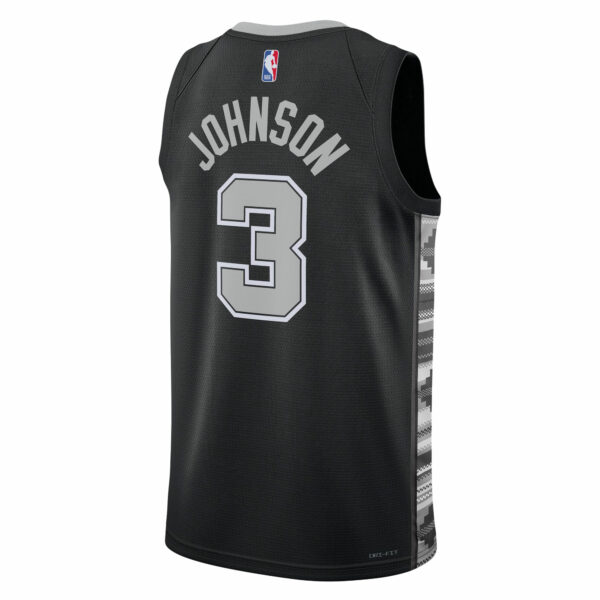 Keldon Johnson San Antonio Spurs Jordan Brand Unisex Swingman Jersey - Statement Edition - Black - Image 4