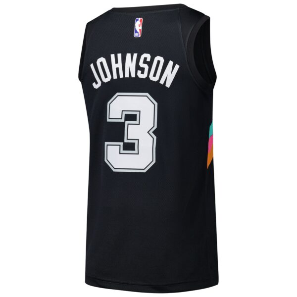 Keldon Johnson San Antonio Spurs Nike Swingman Player Jersey - City Edition - Black - Image 4