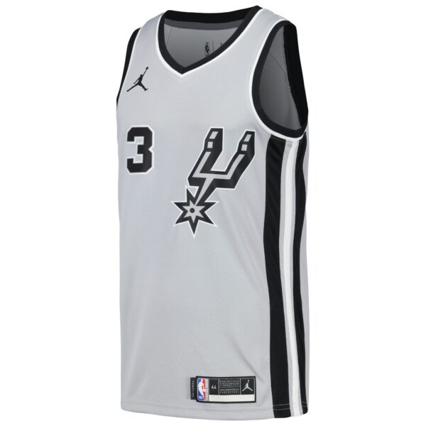 Keldon Johnson San Antonio Spurs Nike Swingman Player Jersey - Statement Edition - Silver - Image 3