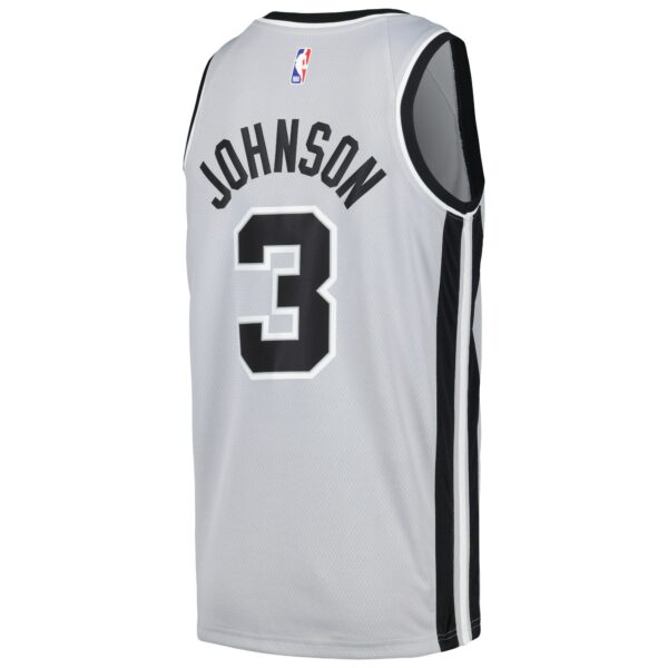 Keldon Johnson San Antonio Spurs Nike Swingman Player Jersey - Statement Edition - Silver - Image 4