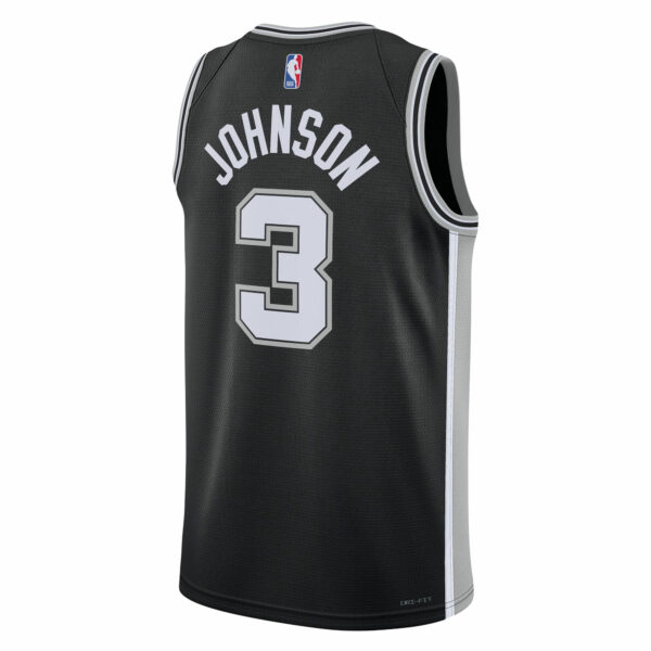 Keldon Johnson San Antonio Spurs Nike Unisex Swingman Jersey - Icon Edition - Black - Image 4