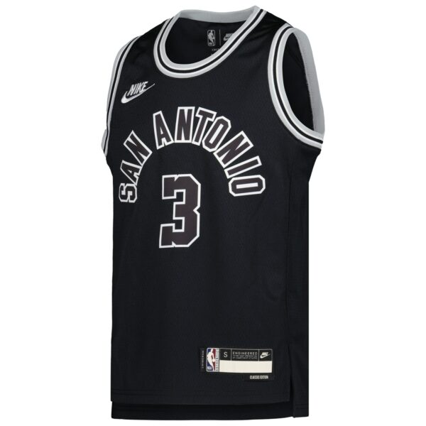 Keldon Johnson San Antonio Spurs Nike Youth 2022/23 Swingman Jersey - Classic Edition - Black - Image 3