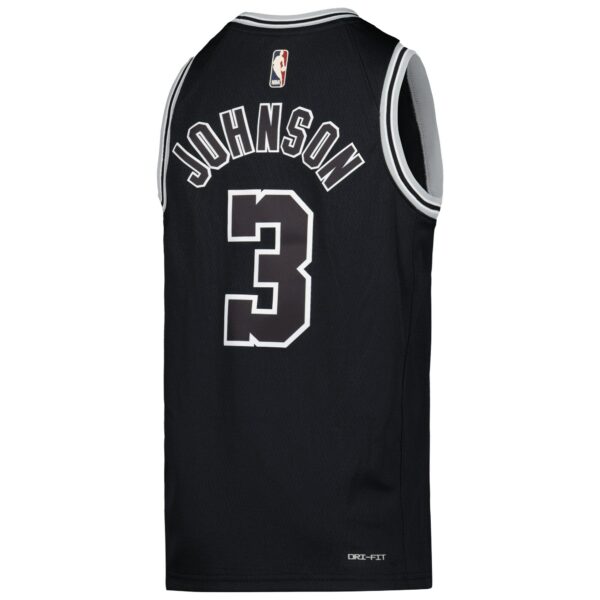 Keldon Johnson San Antonio Spurs Nike Youth 2022/23 Swingman Jersey - Classic Edition - Black - Image 4